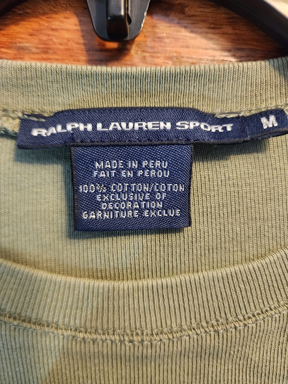 Olive Long-Sleeve Crewneck Top with Pink Embroidery - Picture 4 of 5
